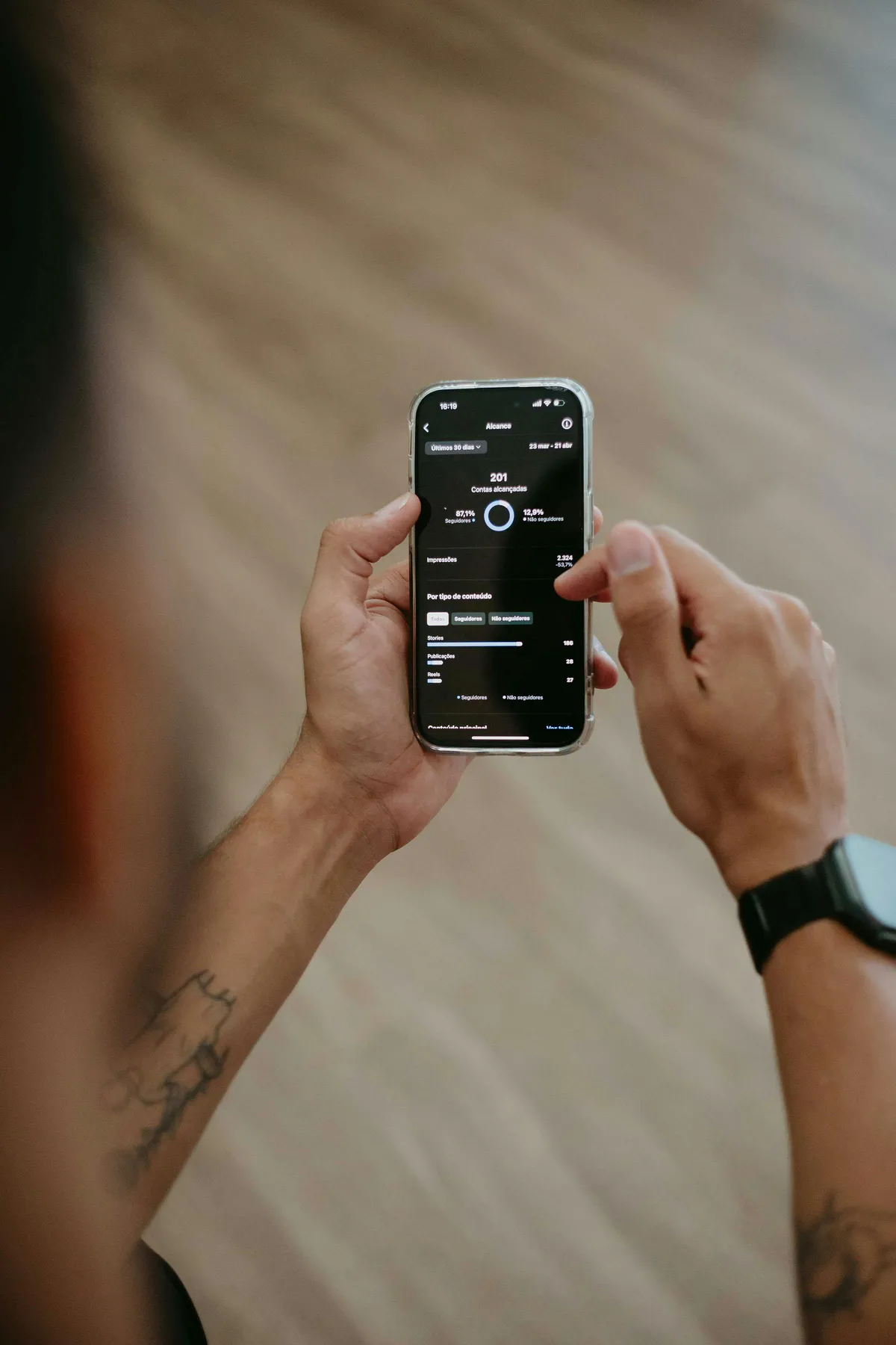 Mobile app dashboard